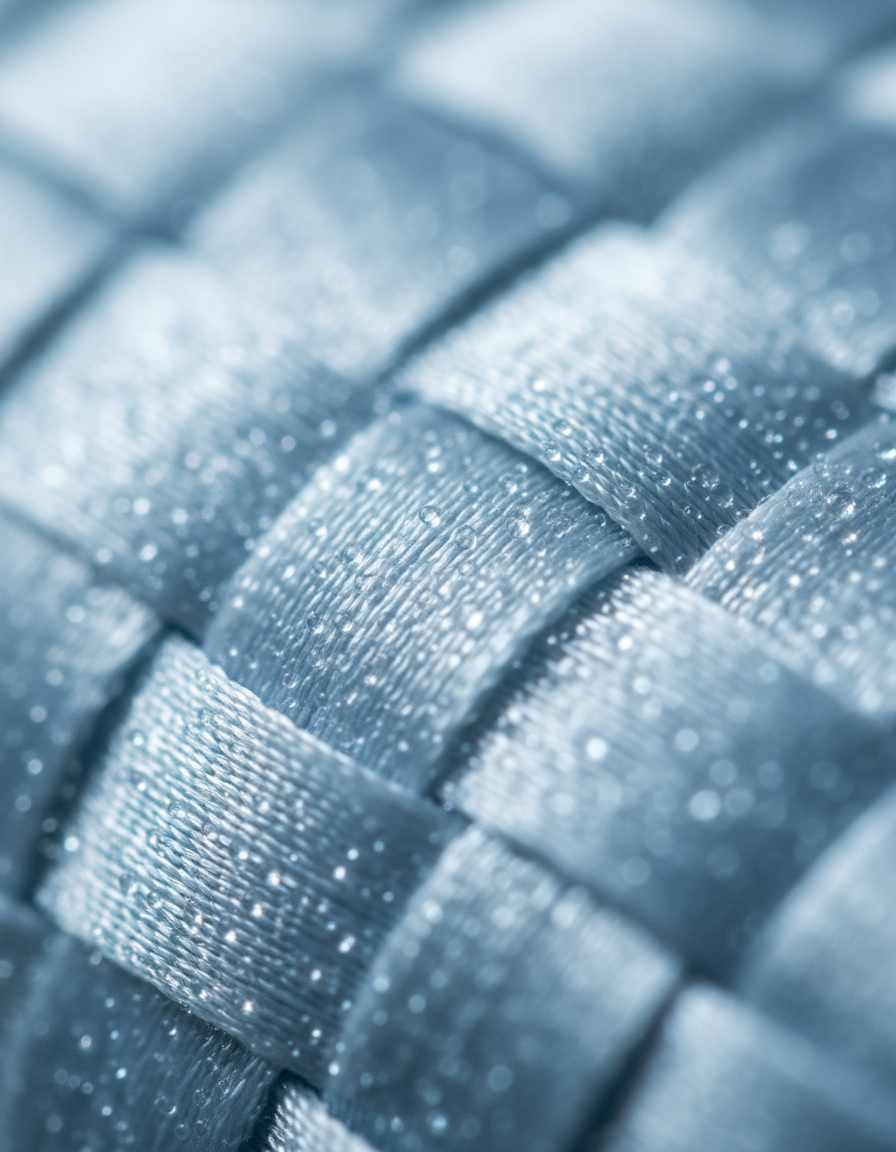 Ice-silk fabric close up